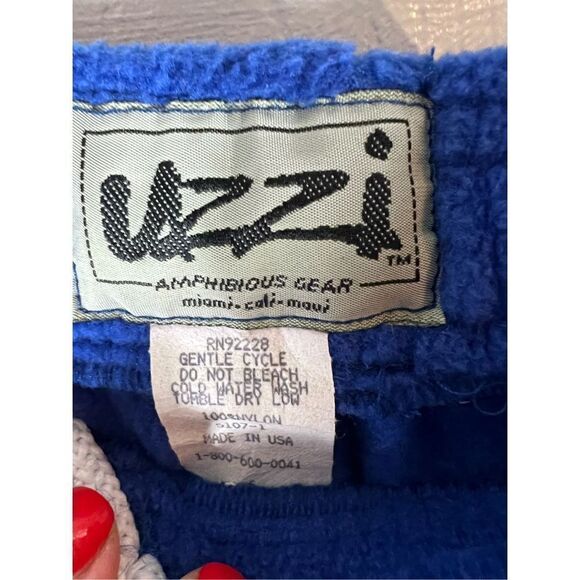 NWT UZZI Blue Fleece Dive Gear Shorts Size Small - Picture 2 of 3